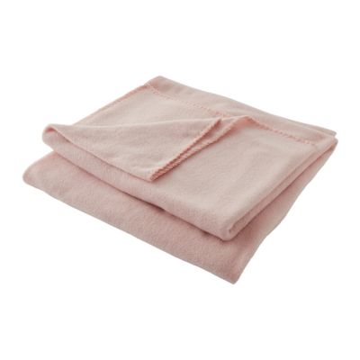 Plaid polaire 1px Cocooning rose l.120 x L.170cm