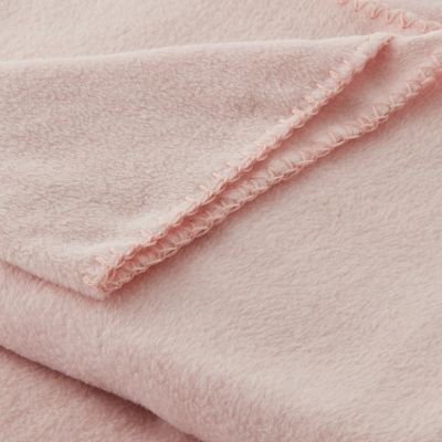 Plaid polaire 1px Cocooning rose l.120 x L.170cm