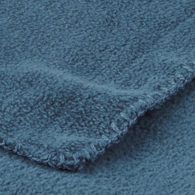 Plaid polaire Cocooning bleu polyester L.170 x l.120 cm
