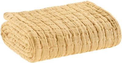 Plaid Swami en coton 100% - Taille 130 x 200 cm - Couleur sable - VIVARAISE