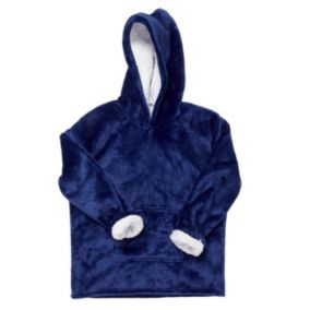 Plaid Sweat Enfant "Capuche" 6-9ans Bleu