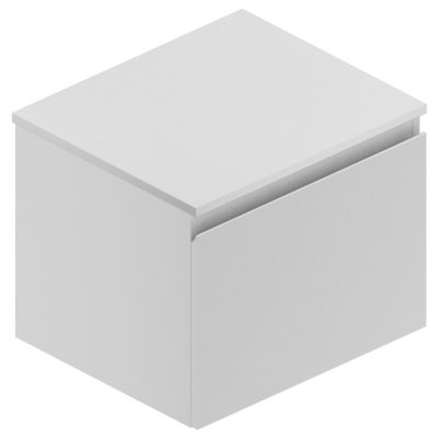 Plan de toilette blanc L.60 x l.51,5 x ép.2 cm, Pura+