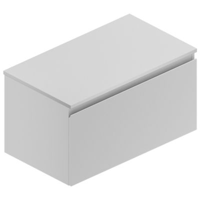 Plan de toilette blanc L.90 x l.51,5 x ép.2 cm, Pura+