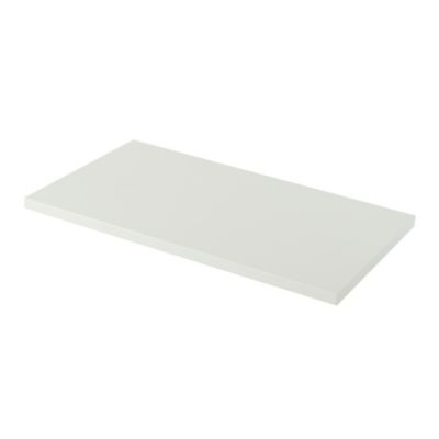 Plan de toilette blanc mat L.80 x l.45 x ép.2,8 cm, GoodHome Perma