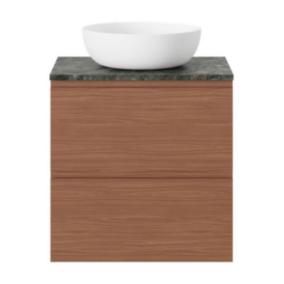Plan de toilette effet marbre vert L.60 x l.45 x ép.2 cm, GoodHome Cadélia
