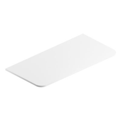 Plan de toilette en mélaminé blanc mat Alba 104,5 cm