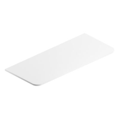 Plan de toilette en mélaminé blanc mat Alba 119,5 cm