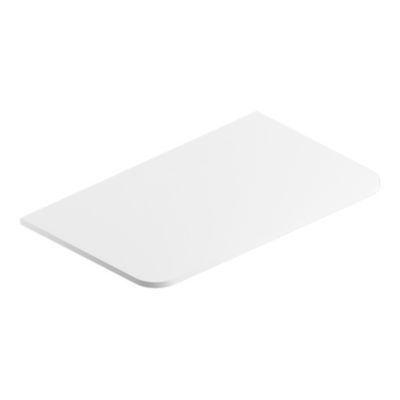 Plan de toilette en mélaminé blanc mat l.84,5 cm, Alba