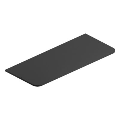 Plan de toilette en mélaminé noir mat Alba 119,5 cm