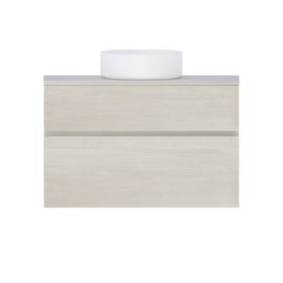 Plan de toilette faible profondeur Calao chêne naturel 90 cm