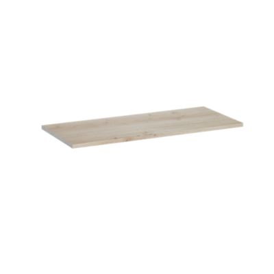 Plan de toilette faible profondeur effet chêne artisan L.90 x l.38 x ép.1,8 cm, Calao