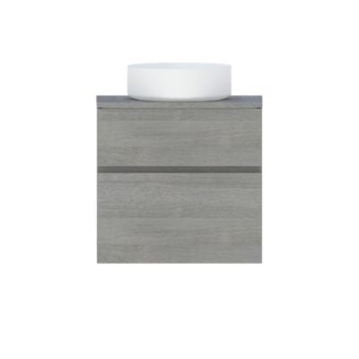 Plan de toilette faible profondeur effet chêne clair L.60 x l.38 x ép.1,8 cm, Calao