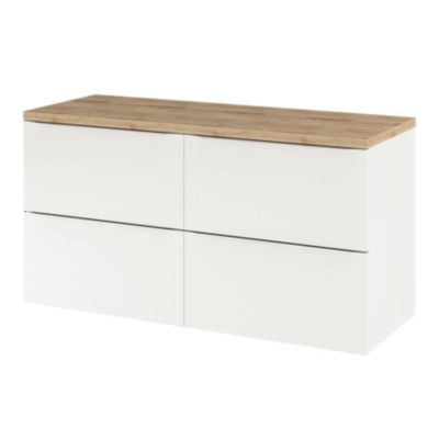 Plan de toilette GoodHome Hartland L. 120 cm chêne massif