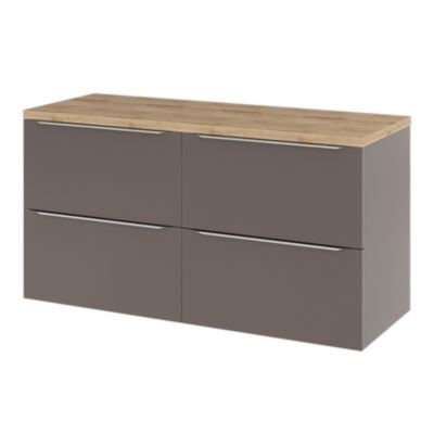 Plan de toilette GoodHome Hartland L. 120 cm chêne massif