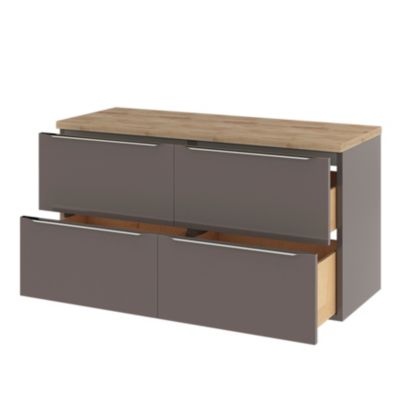 Plan de toilette GoodHome Hartland L. 120 cm chêne massif