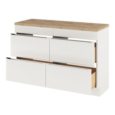 Plan de toilette GoodHome Hartland L. 120 cm chêne massif