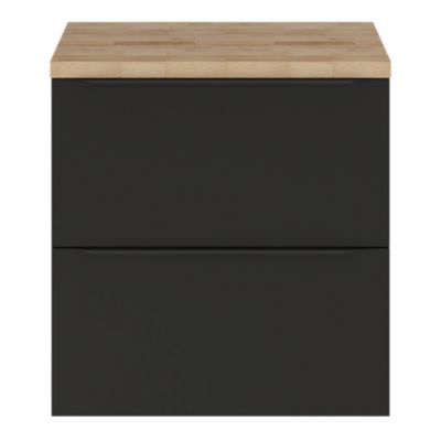 Plan de toilette GoodHome Hartland L. 60 cm chêne massif