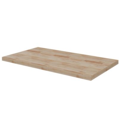Plan de toilette GoodHome Hartland L. 80 cm chêne massif
