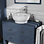 Plan de toilette GoodHome Perma bleu 80 cm