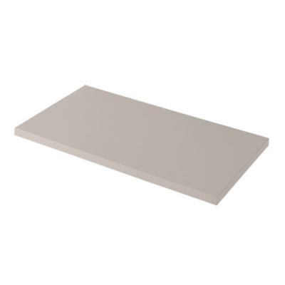 Plan de toilette gris taupe mat L.80 x l.45 x ép.2,8 cm, GoodHome Perma