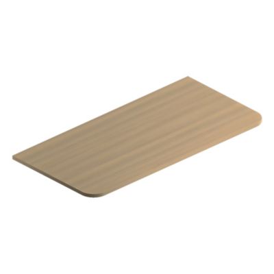Plan de toilette L.104,5 cm mélaminé effet bois Alba