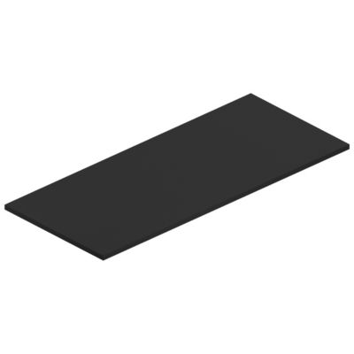 Plan de toilette noir mat L.120 x l.51,5 x ép.2 cm, Pura+