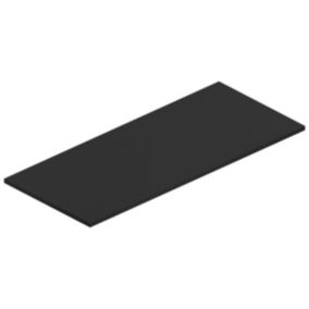 Plan de toilette noir mat L.120 x l.51,5 x ép.2 cm, Pura+