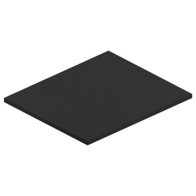 Plan de toilette noir mat L.60 x l.51,5 x ép.2 cm, Pura+