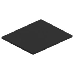 Plan de toilette noir mat L.60 x l.51,5 x ép.2 cm, Pura+