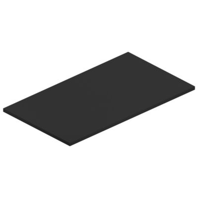 Plan de toilette noir mat L.90 x l.51,5 x ép.2 cm, Pura+