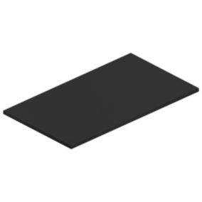 Plan de toilette noir mat L.90 x l.51,5 x ép.2 cm, Pura+