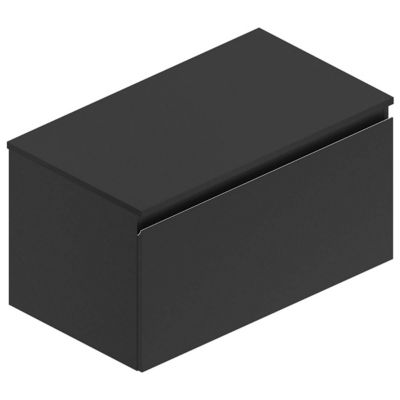 Plan de toilette noir mat L.90 x l.51,5 x ép.2 cm, Pura+