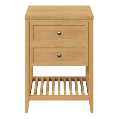 Plan de toilette placage chêne L.60,4 x l.45,2 x ép.2,8 cm, GoodHome Perma