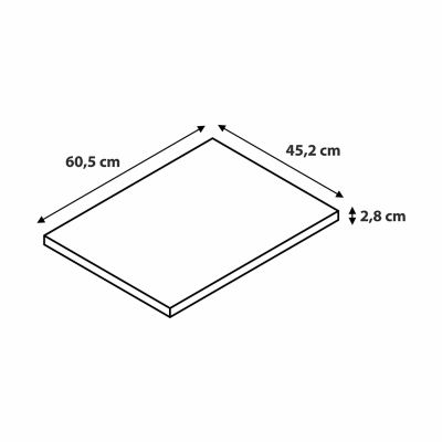 Plan de toilette placage chêne L.60,4 x l.45,2 x ép.2,8 cm, GoodHome Perma