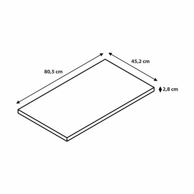Plan de toilette placage chêne L.80,4 x l.45,2 x ép.2,8 cm, GoodHome Perma