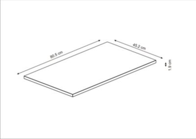 Plan de toilette placage chêne L.80 x 45 cm Kabayan