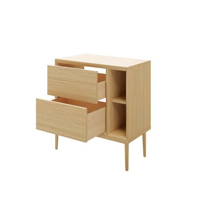 Plan de toilette placage chêne L.80 x l.45 x ép.1,8 cm GoodHome Avela