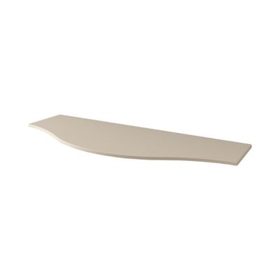 Plan de toilette pour vasque à poser version centre beige cachemire mat l.138 cm Baden Vague