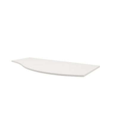 Plan de toilette pour vasque à poser version droite Vague blanc brillant 103,1 cm