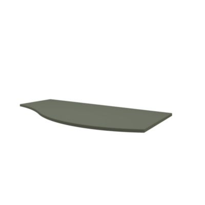 Plan de toilette pour vasque à poser version droite Vague kaki mat 103,1 cm