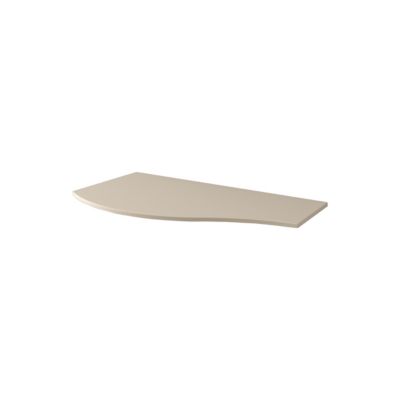 Plan de toilette pour vasque à poser version gauche beige cachemire l.104 cm Baden Vague