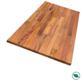Plan de travail acajou massif huilé lamellé collé abouté 2000 x 650 x 26 mm   - Livraison comprise