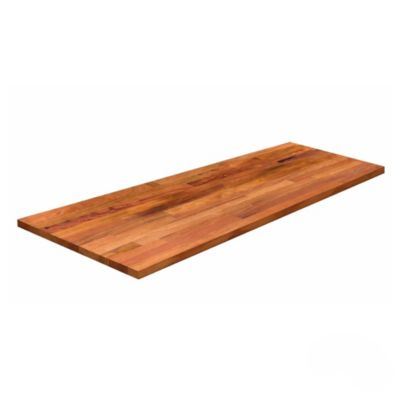 Plan de travail acajou massif huilé lamellé collé abouté 2500 x 650 x 36 mm