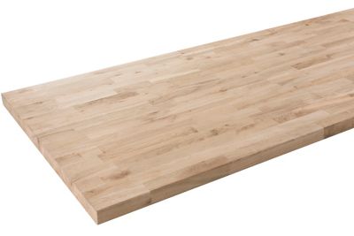 Plan de travail bois chêne massif 250 x 65 cm ép. 38 mm (vendu à la pièce)