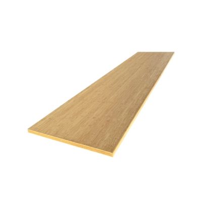 Plan de travail bois massif Bambou Caramel lamellé collé L.250 x P.65 cm, Ep.26 mm