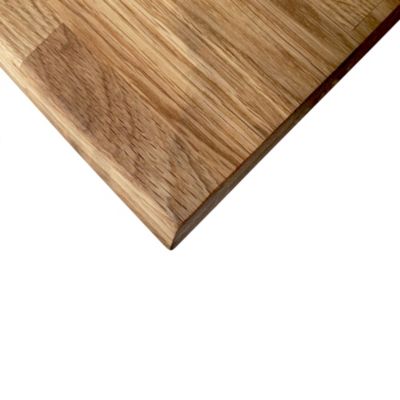 Plan de travail Chêne massif bord naturel huilé L.250 x l.65 cm, Ep.36 mm