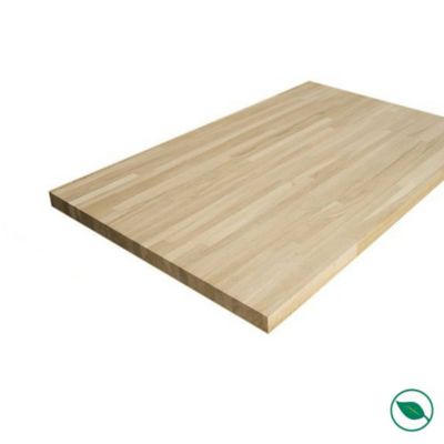 Plan de travail chêne massif lamellé collé 2000 x 800 x 26 mm
