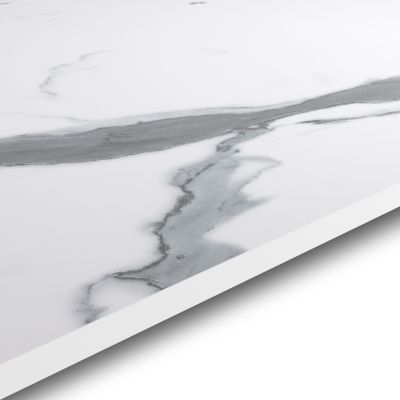 Plan de travail compact aspect marbre blanc GoodHome Nepeta L.300 x l.62 x Ép.1,2 cm