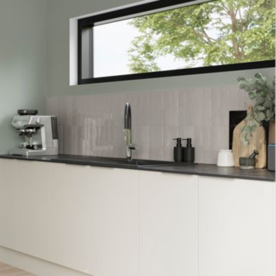 Plan de travail compact effet marbre gris L.300 x l.62 x ép.1,2 cm GoodHome Nepeta