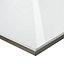 Plan de travail d'angle stratifié effet verre blanc 97,7 x 65 cm ép.38 mm (vendu à la pièce)
